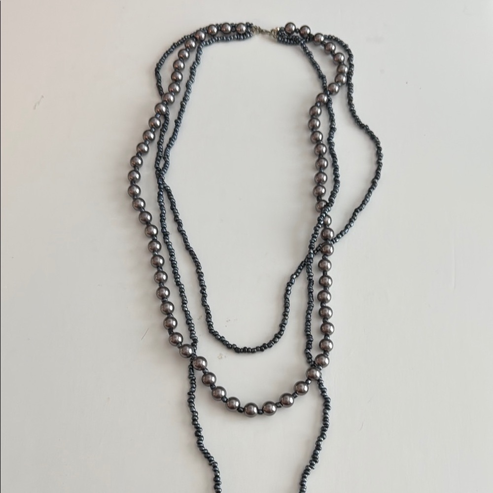 Layered Hematite-Bead Multi-Strand Necklace - Women Jewelry